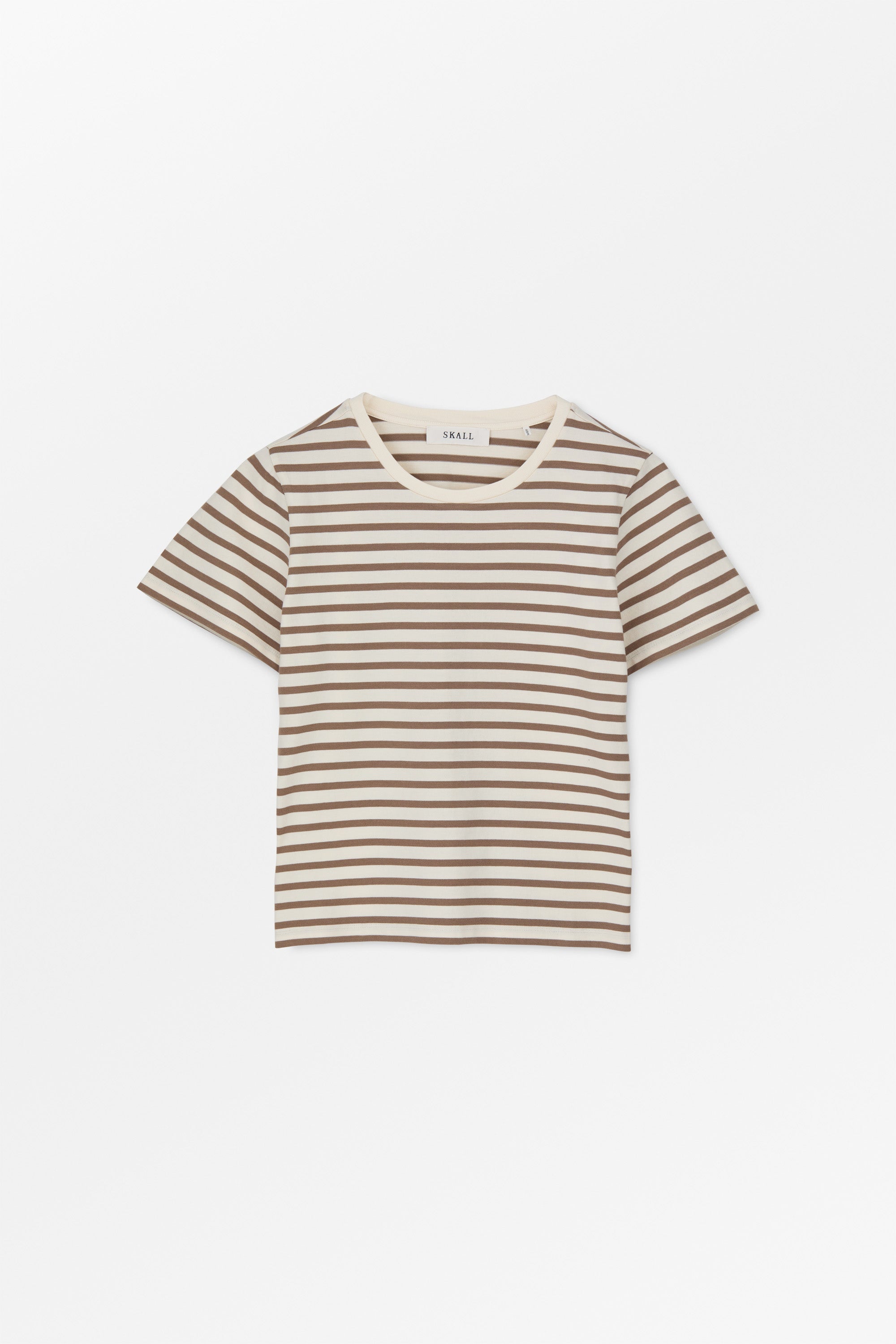Skall Studio Loui regular tee T-shirt Light brown/White stripe